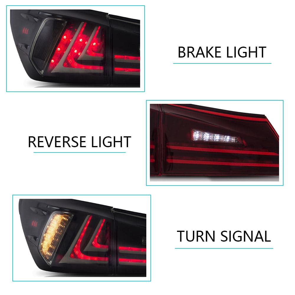 2006-2014 Lexus IS250 IS350 IS F Scheinwerfer und LED-Rückleuchten Set | VLAND view 15