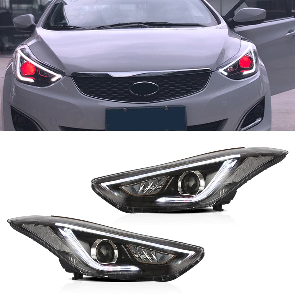 Projector Headlights For Hyundai Elantra (Avante MD) 2011-2015 view 6