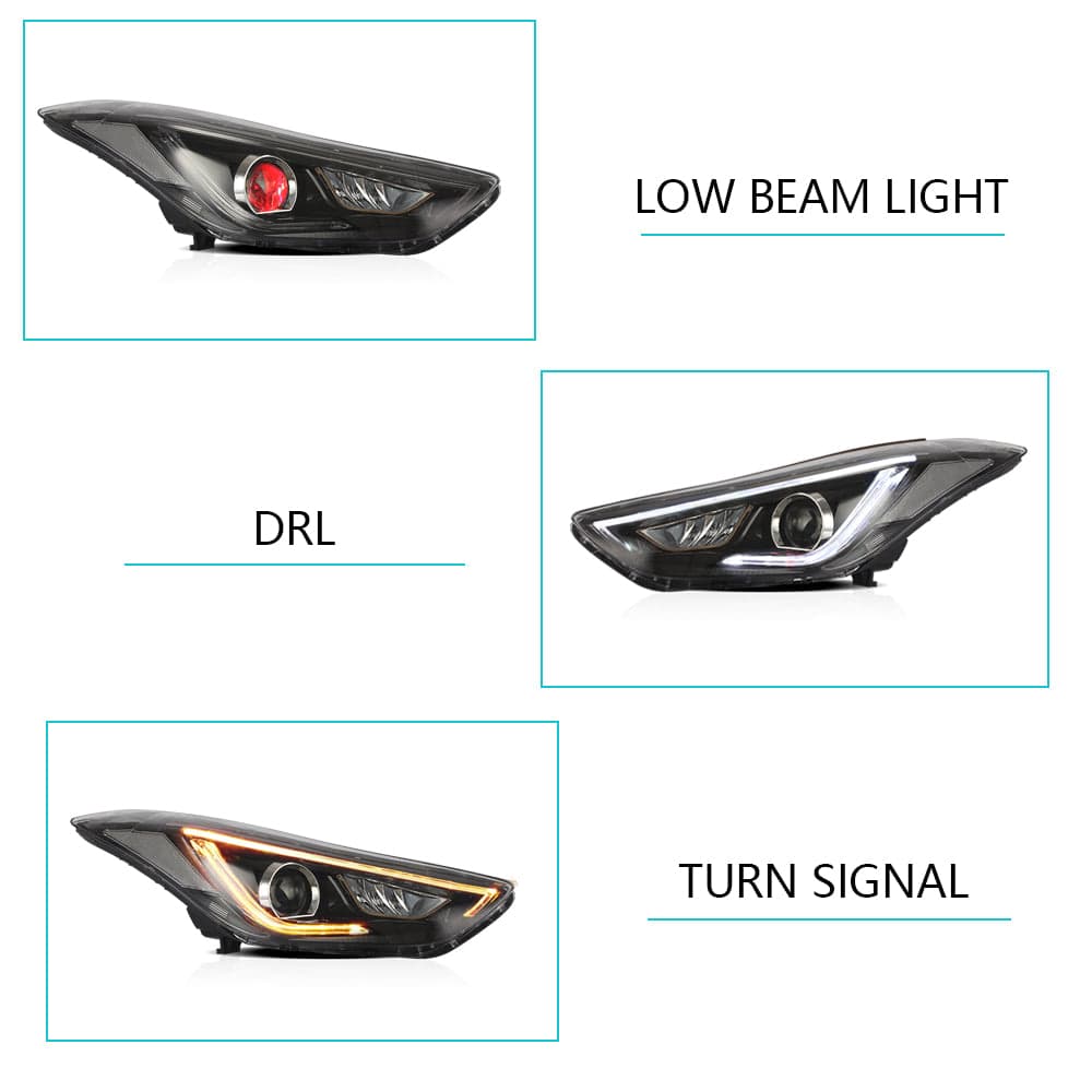 Projector Headlights For Hyundai Elantra (Avante MD) 2011-2015 view 7