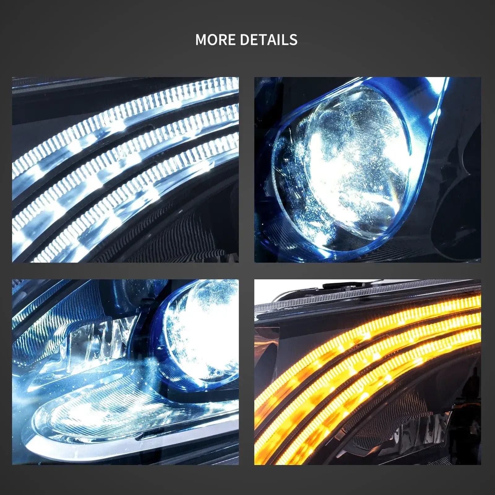 2016-2023 Mercedes Benz Metris / Vito 3. generacja (W447) matrycowe reflektory LED czarne | VLAND vi