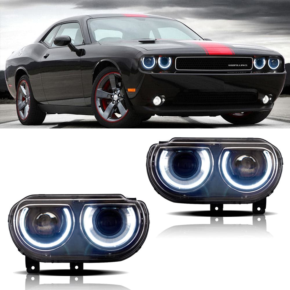 2008-2014 Dodge Challenger 3th Gen LED HeadLights view 6