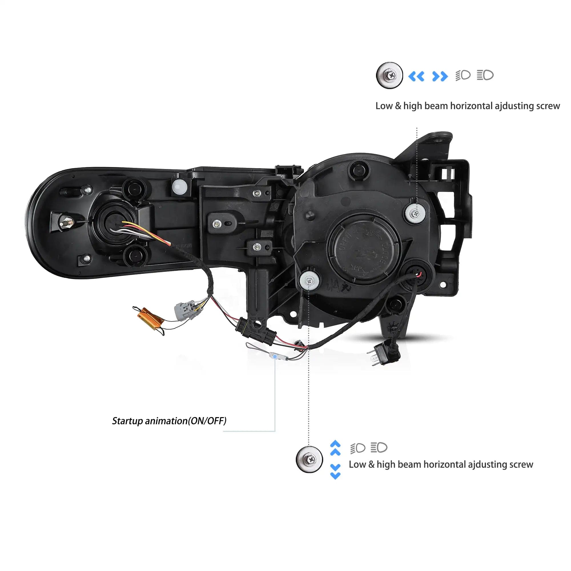 2006-2022 Toyota FJ Cruiser XJ10 Full LED Dual Beam Projector Headlights With start-up animation vie