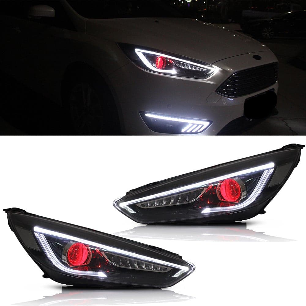 2015-2018 Ford Focus MK3 ST RS Bi-Linsen-Projektionsscheinwerfer schwarz | VLAND view 1