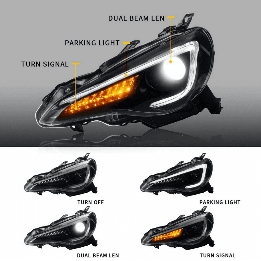 2012-2021 frs/brz/86 Headlights & Tail Lights view 3