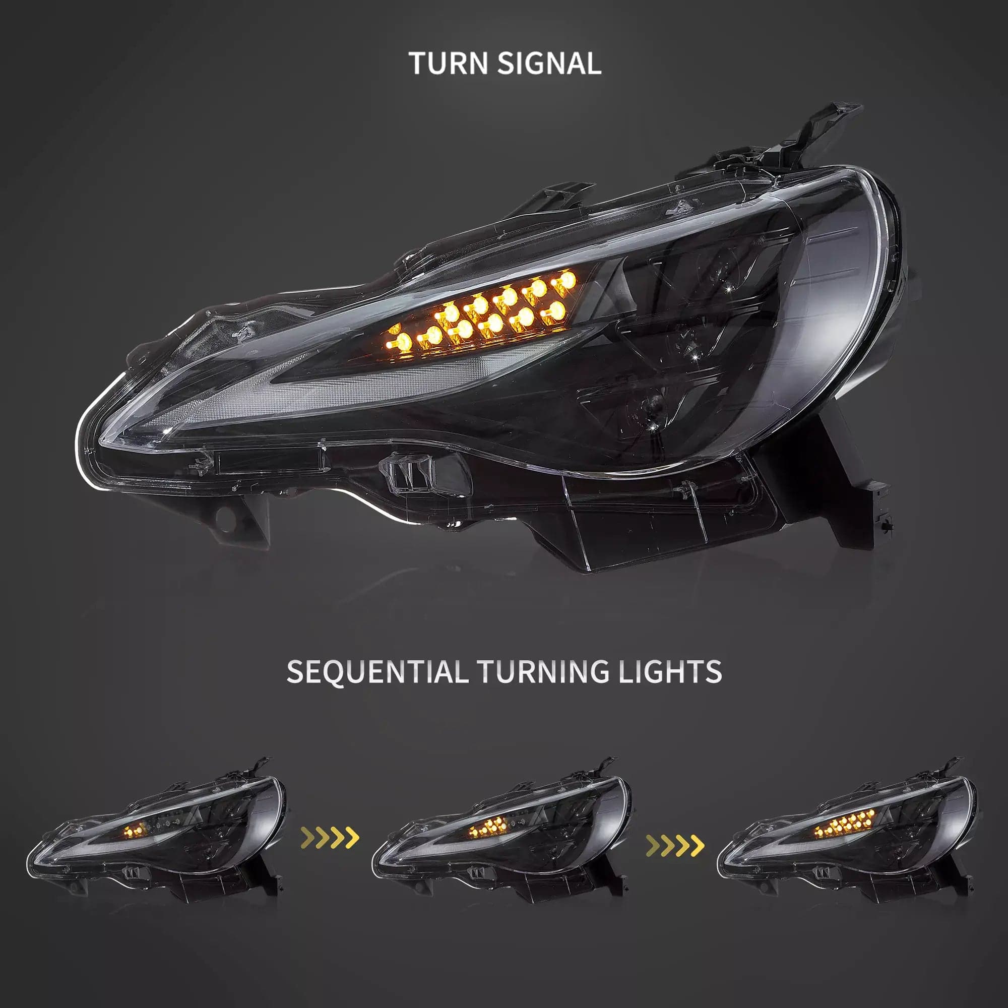 Scheinwerfer für 12-21 Toyota 86/GT86, Subaru Brz, Scion Frs mit Triple LED Projector | VLAND view 3