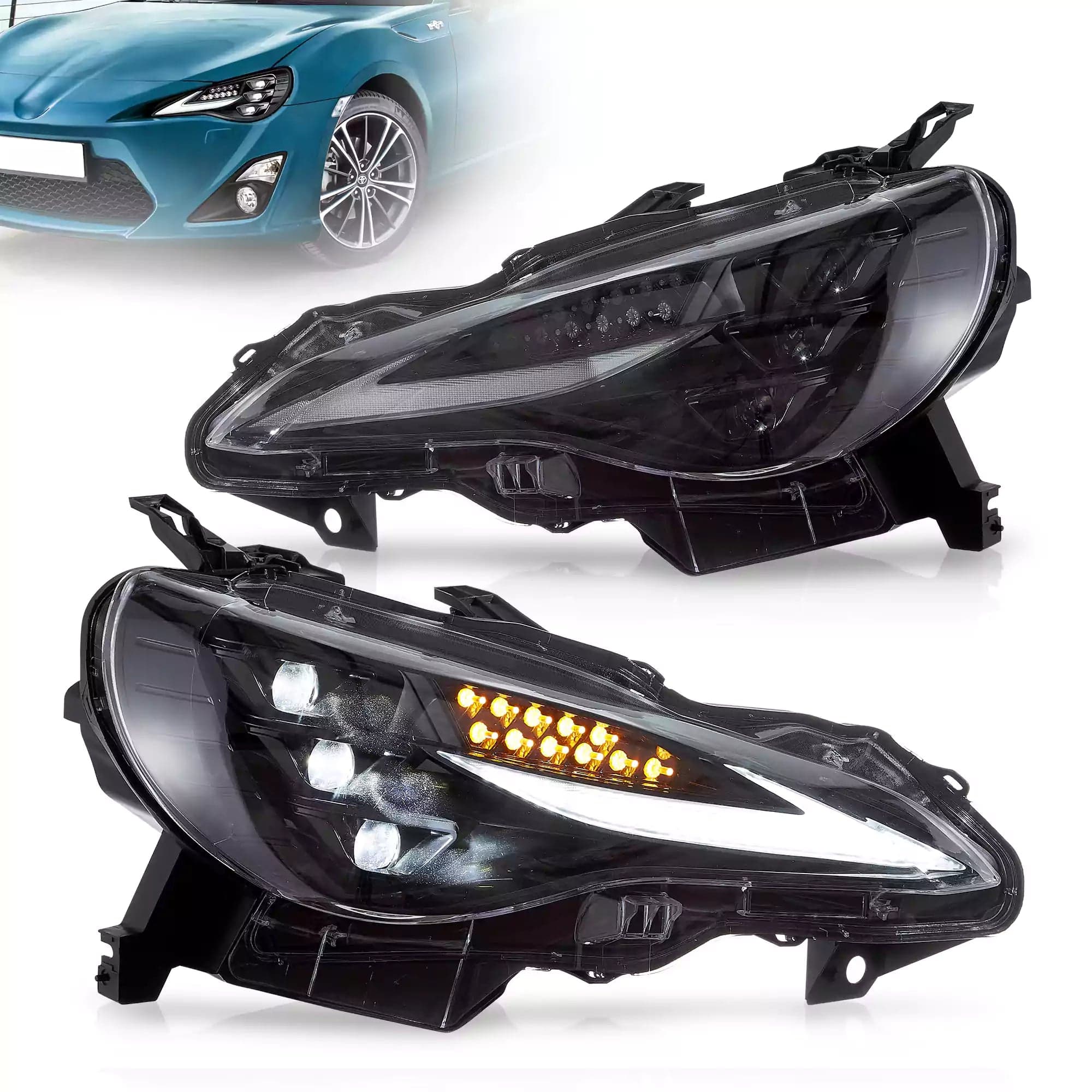 Scheinwerfer für 12-21 Toyota 86/GT86, Subaru Brz, Scion Frs mit Triple LED Projector | VLAND view 1