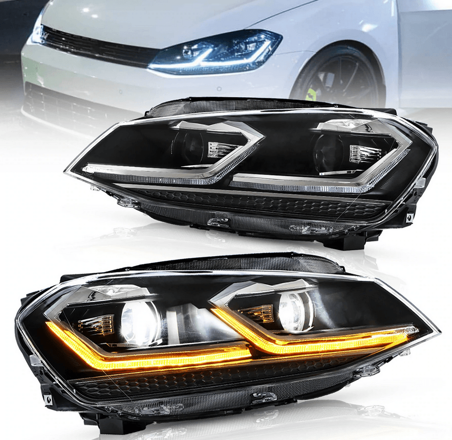 2012-2017 Volkswagen Golf MK7 Full LED faros delanteros de proyector | VLAND view 2