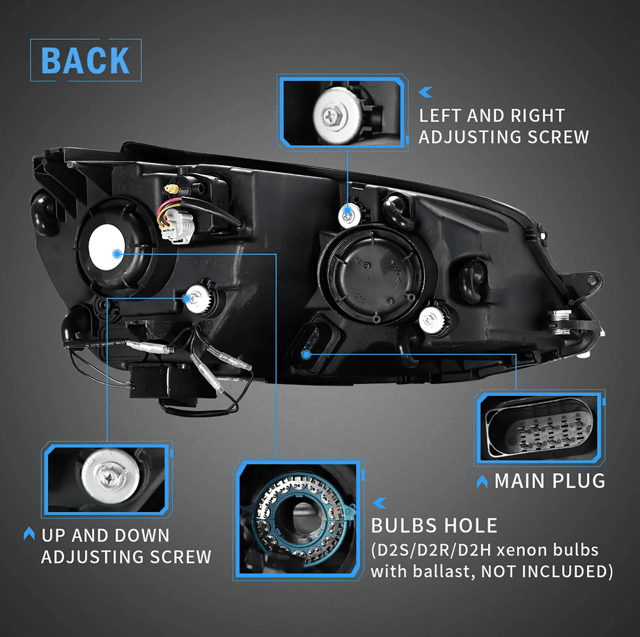 2012-2017 Volkswagen Golf MK7 Full LED faros delanteros de proyector | VLAND view 6