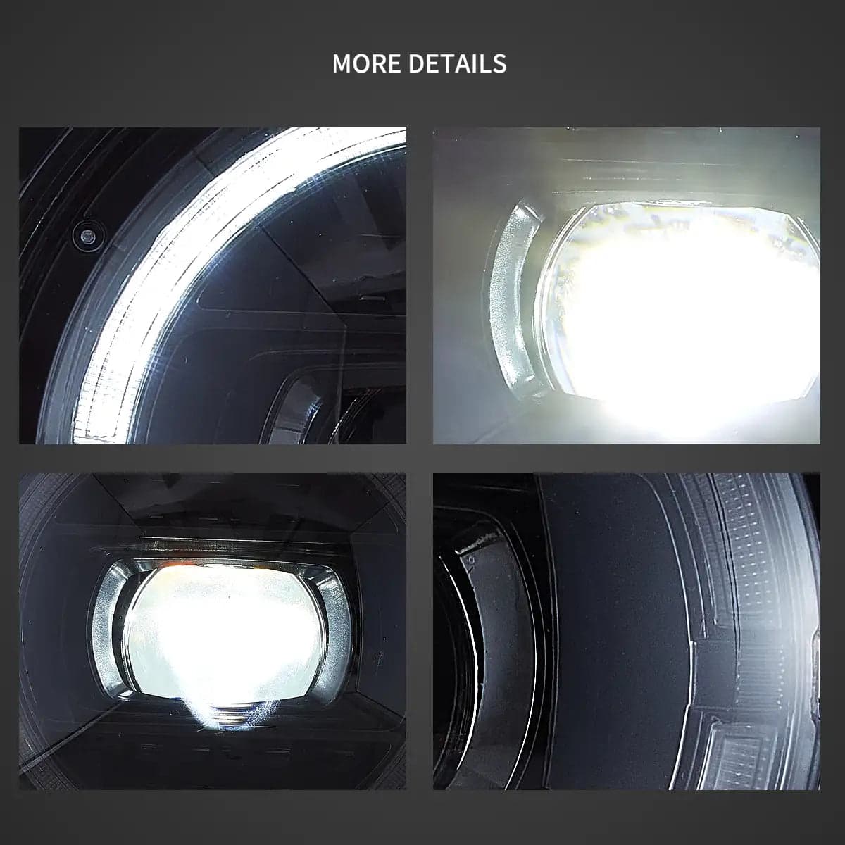18-Up Jeep Wrangler JL JLU JT Rubicon faros delanteros LED completos con animación de inicio | VLAND