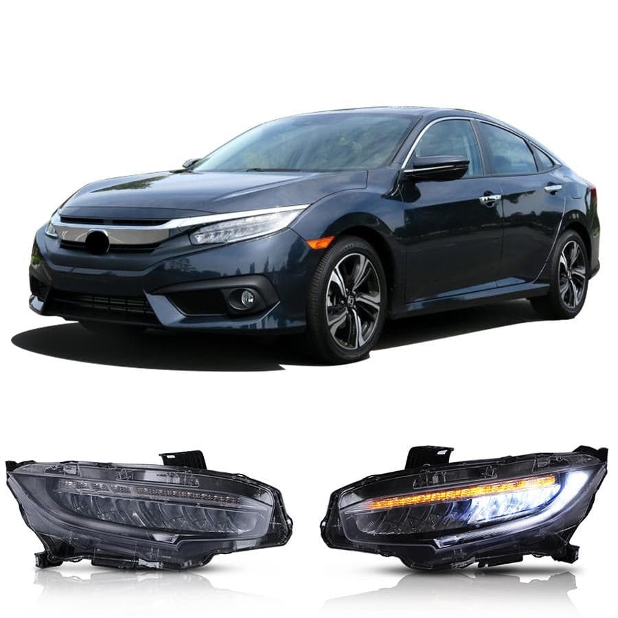2016-2021 Honda Civic Voll-LED-Scheinwerfer | VLAND view 10
