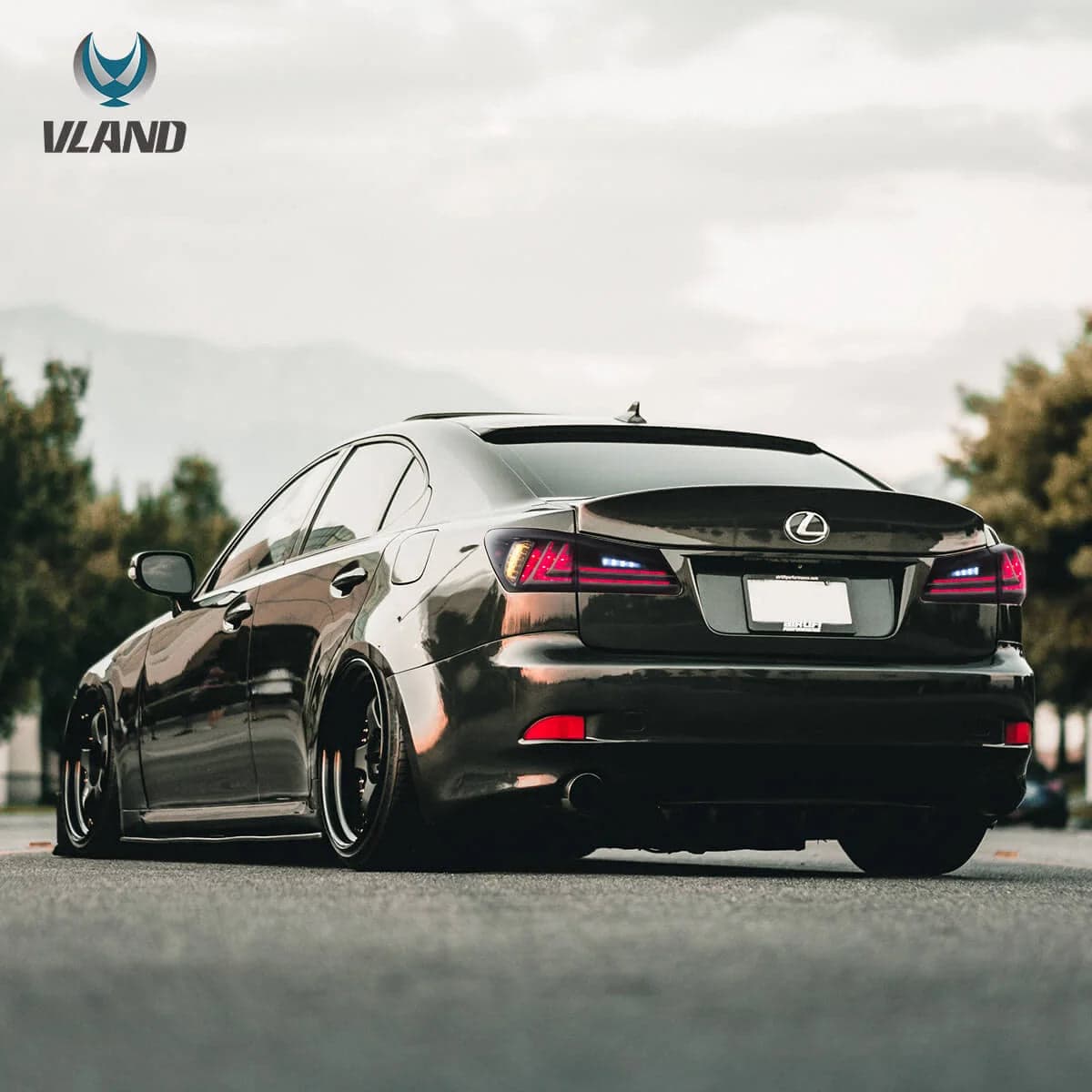 Fanali posteriori LED per Lexus 2006-2012 IS250 IS350 ISF lente rossa | VLAND view 10