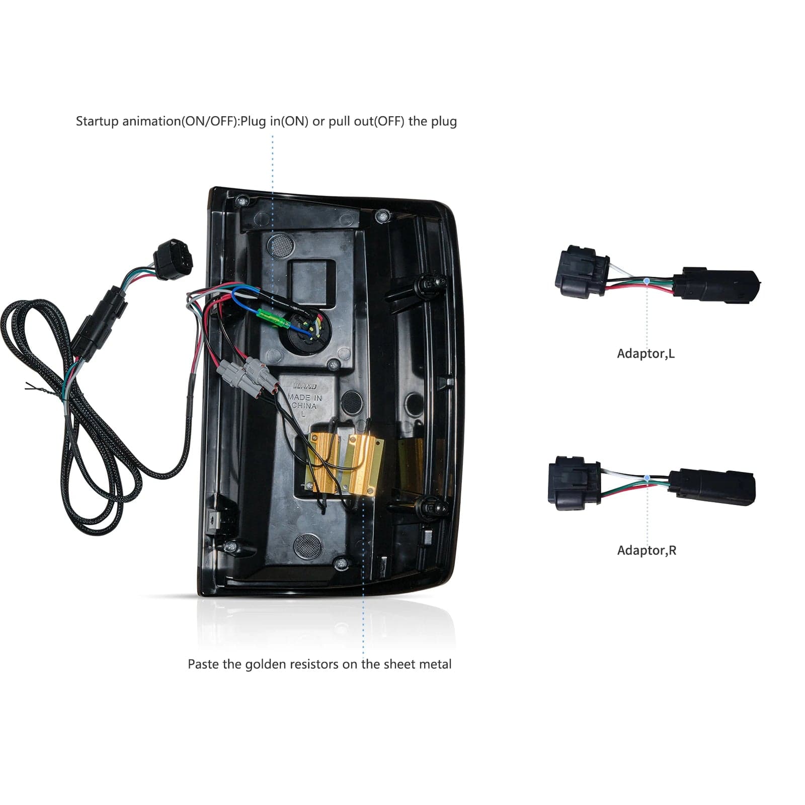 2014-2018 GMC Sierra 1500 2500HD 3500HD LED-Rückleuchten mit dynamischer Begrüßungsbeleuchtung klar 