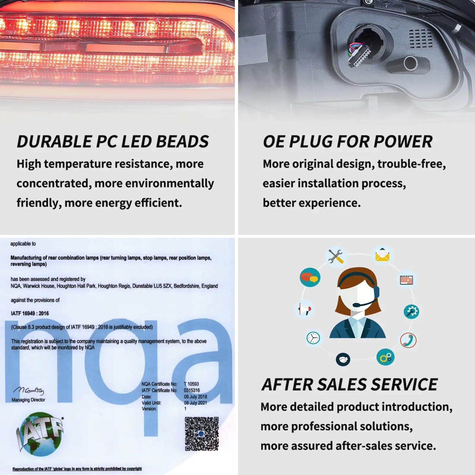2009-2014 Volkswagen Scirocco LED-Rückleuchten mit orangener sequenzieller Blinkers | VLAND view 13