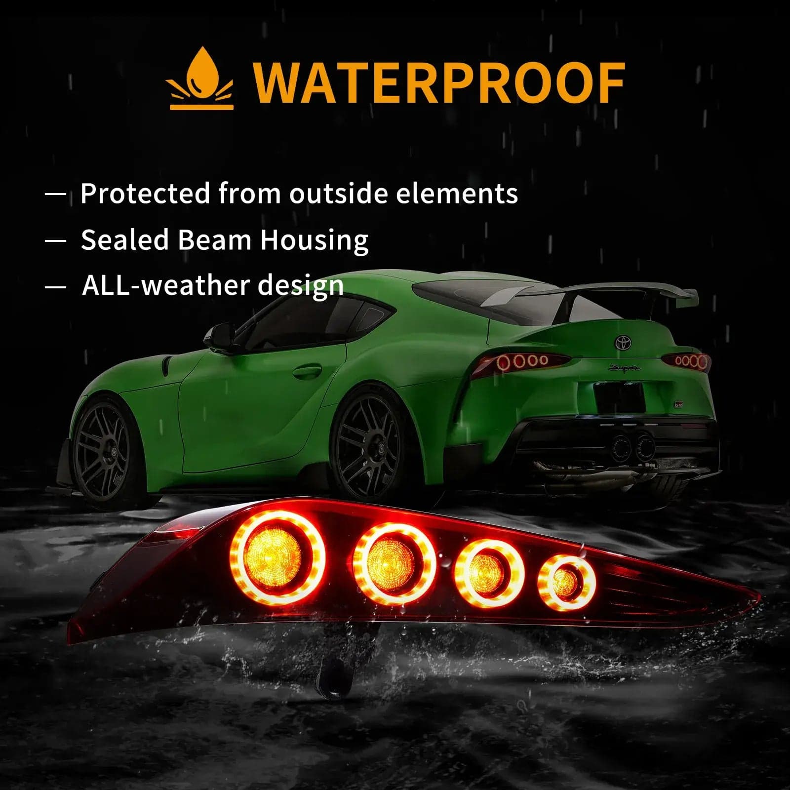 2019-2024 Toyota GR Supra A90/A91 LED-Rückleuchten w/dynamische Animation | VLAND view 11