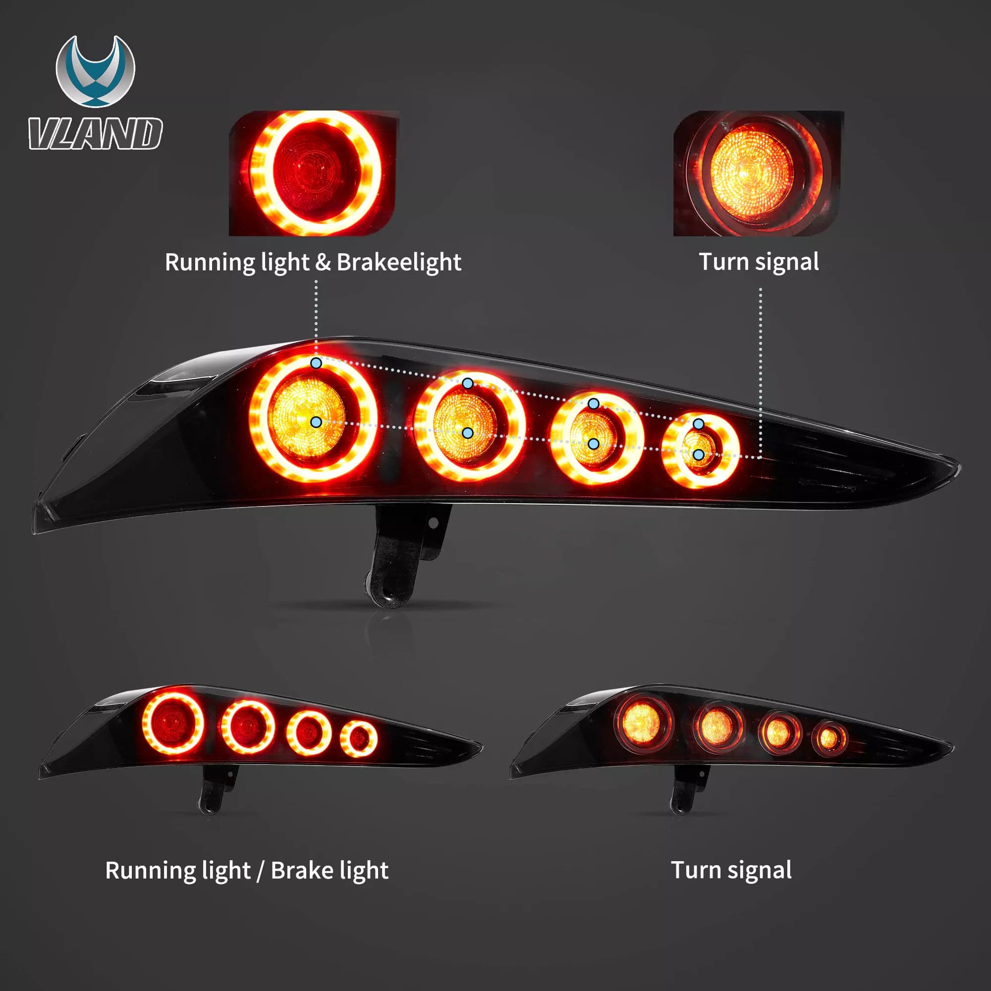 2019-2024 Toyota GR Supra A90/A91 LED-Rückleuchten w/dynamische Animation | VLAND view 6