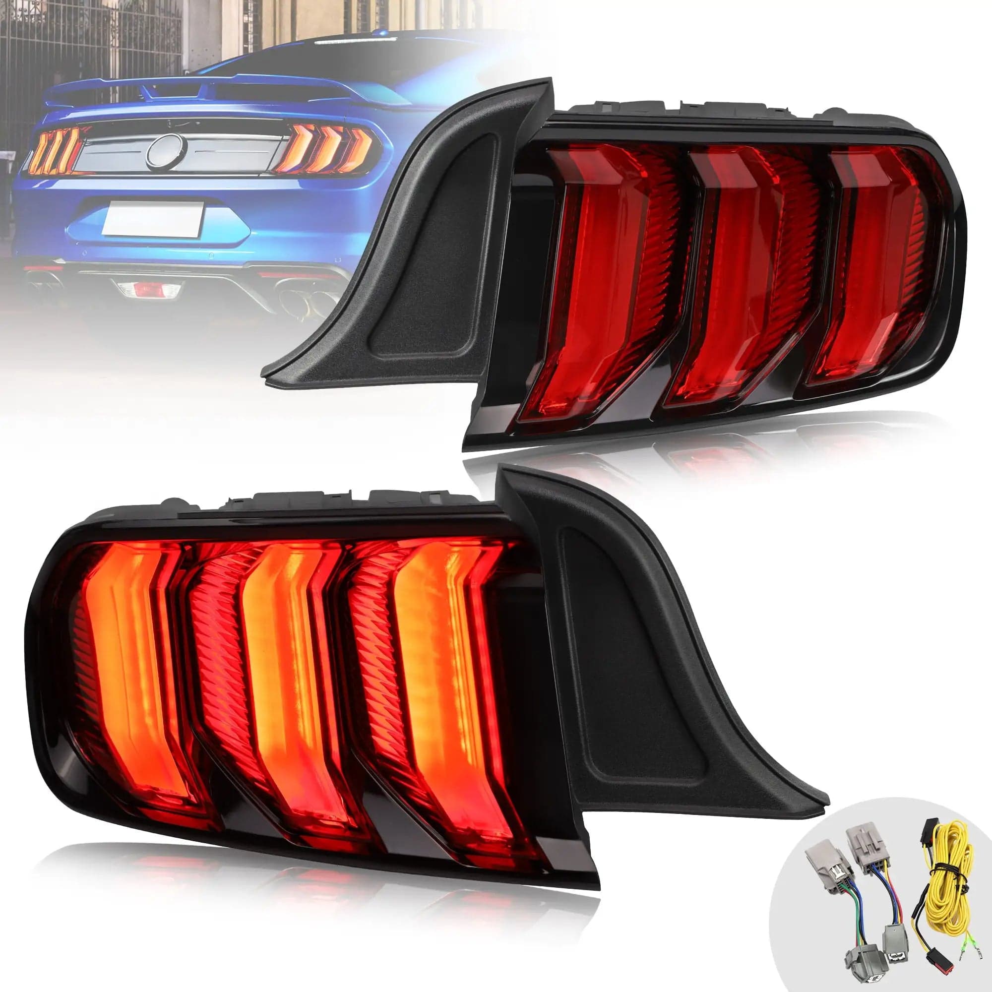 2015-2023 Ford Mustang 6. Generation (S550) LED-Rückleuchten mit 5 modes sequenzieller Blinker | VLA