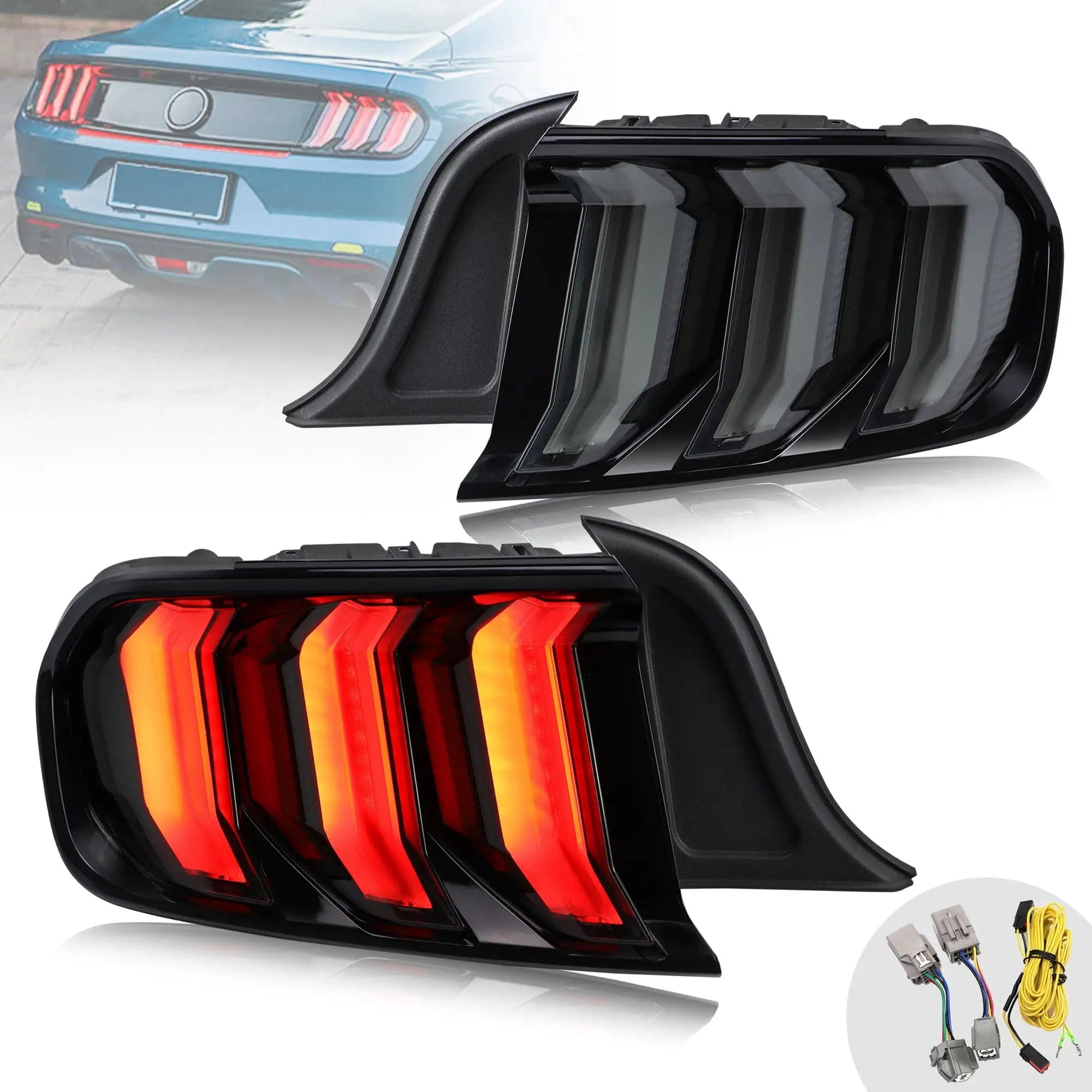 2015-2023 Ford Mustang 6. Generation (S550) LED-Rückleuchten mit 5 modes sequenzieller Blinker | VLA