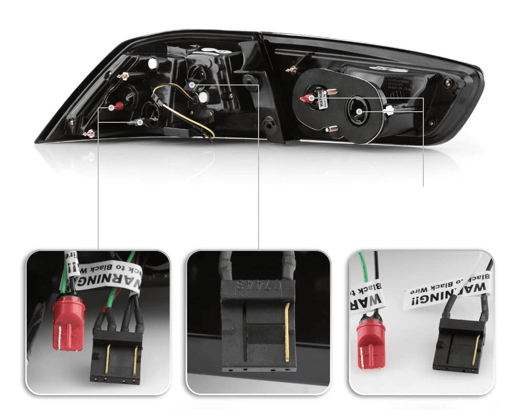 LED galiniai žibintai skirti Mitsubishi Lancer EVO X 2008-2018 su sekvenciniu posūkio signalu | VLAN