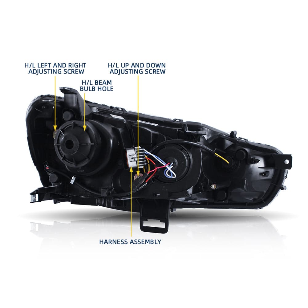 LED-Scheinwerfer und Taillights für Mitsubishi Lancer 2008-2017 | VLAND view 6
