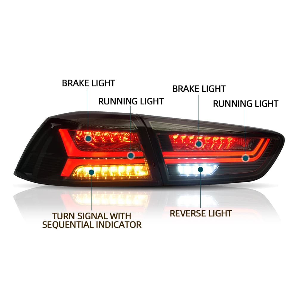 LED-Scheinwerfer und Taillights für Mitsubishi Lancer 2008-2017 | VLAND view 9