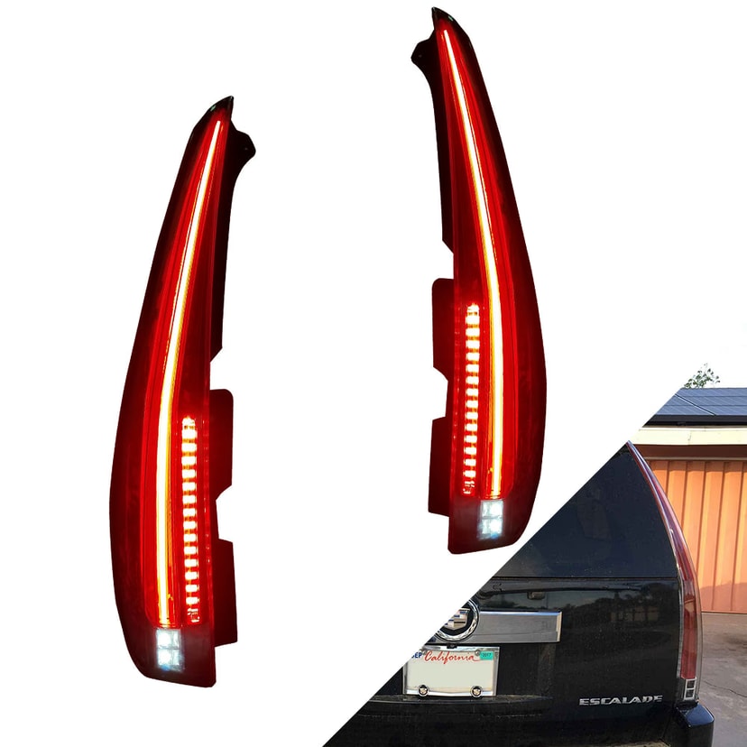 Cadillac Escalade Tail Lights EU LED Clear 2007-2014 | VLAND EU