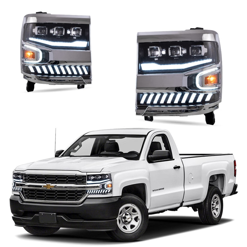 Chevrolet Silverado 1500 Phares LED 2016-2018 | VLAND EU