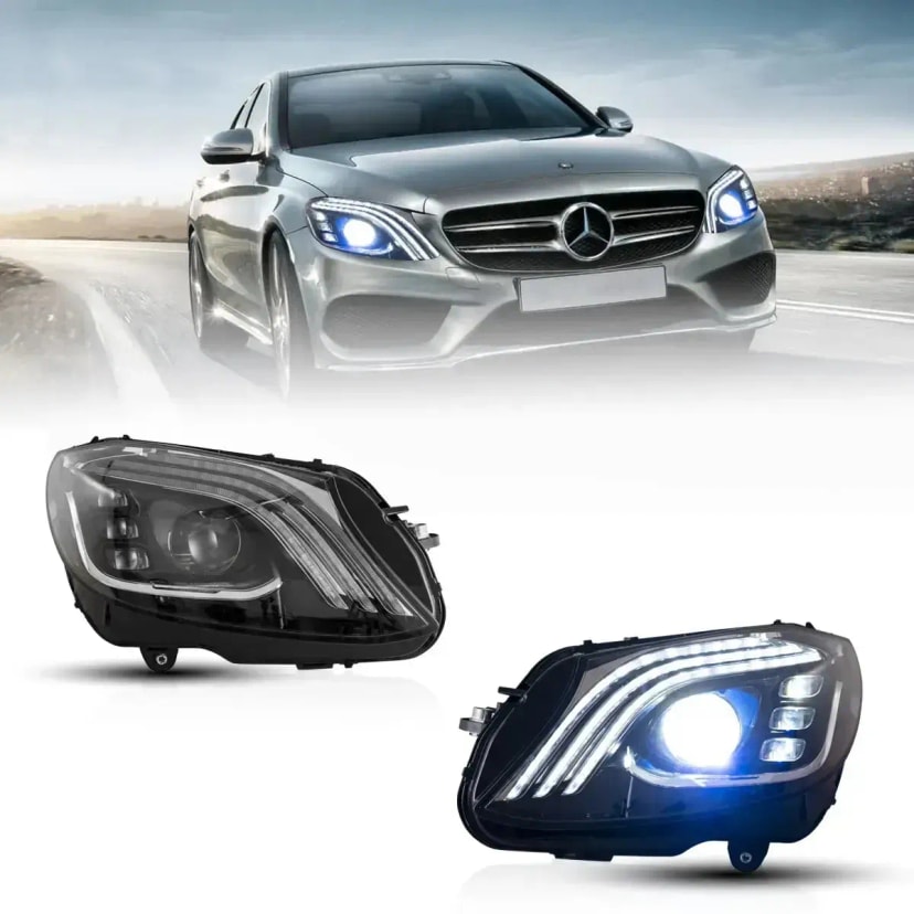 Mercedes-Benz C-Class Headlights EU LED S-Class Look 2015-2021 | VLAND EU