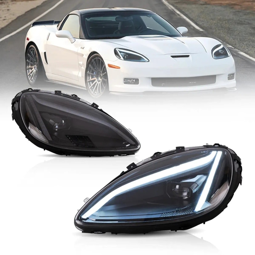 Chevrolet Corvette C6 Headlights C8 Style EU 2005-2013 | VLAND EU