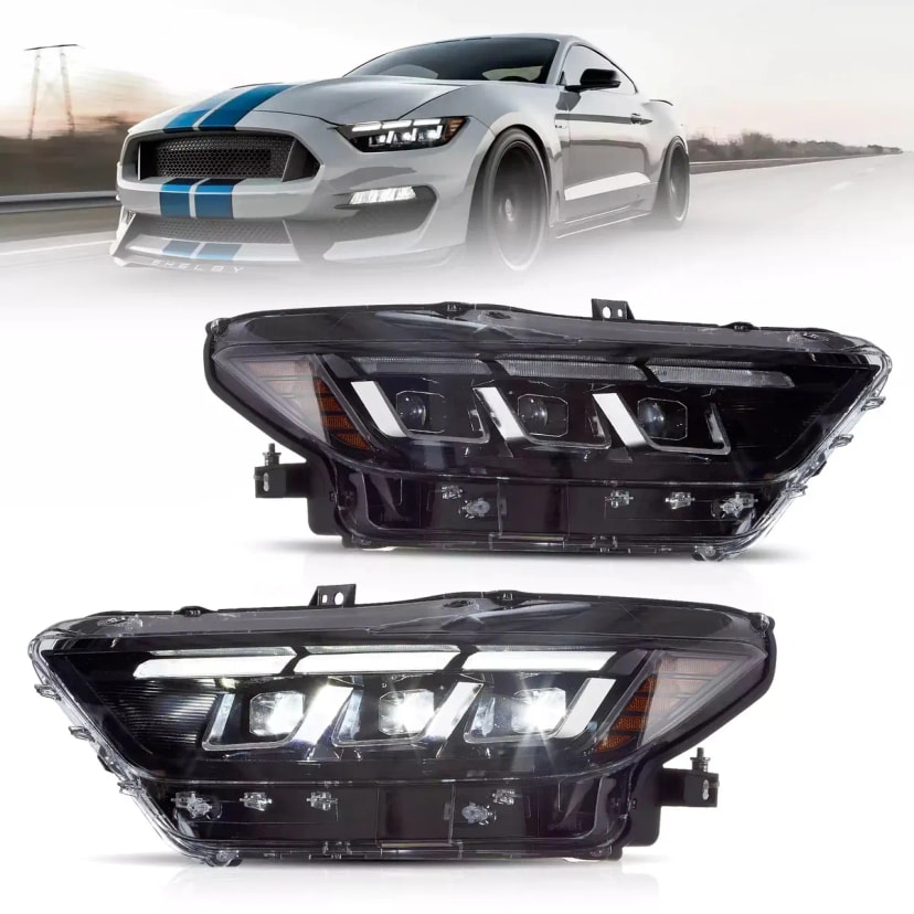 Ford Mustang LED Headlights S650 Style Clear EU 2015-2017 | VLAND EU