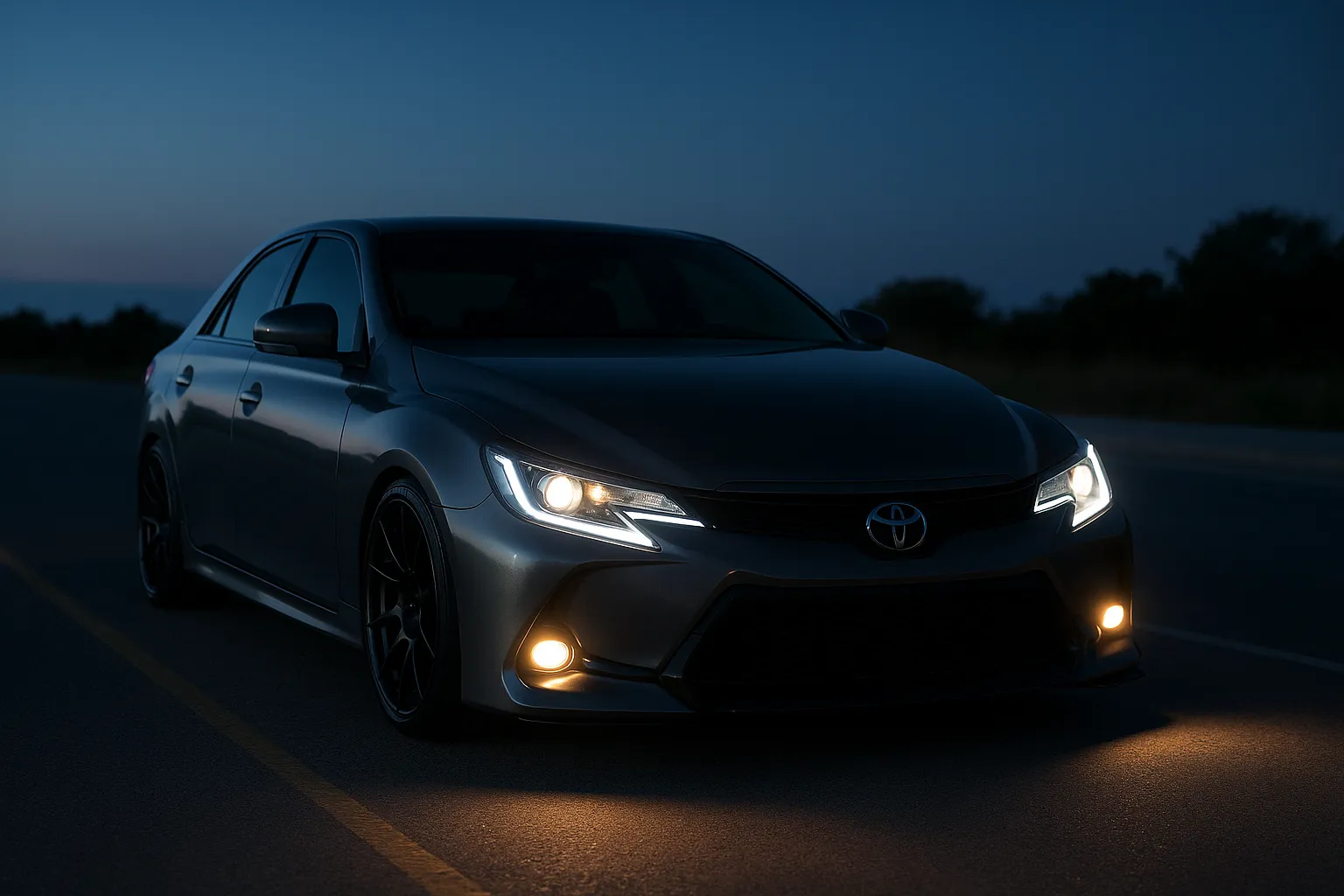 Toyota mark-x LED Priekšējie lukturi | VLAND
