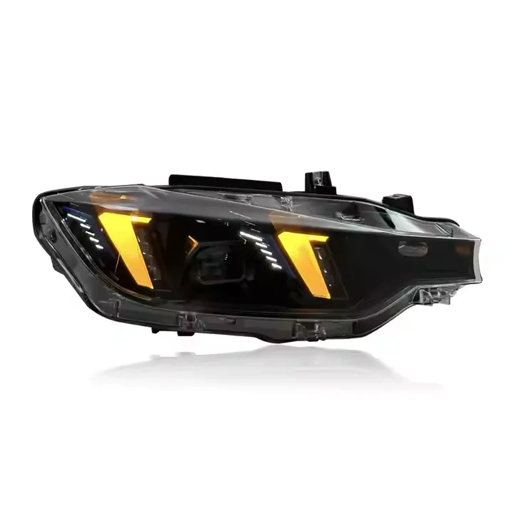 BMW F30/F31 LED Headlights — Snake-Eyes — Yellow/White DRL — 2012-2018