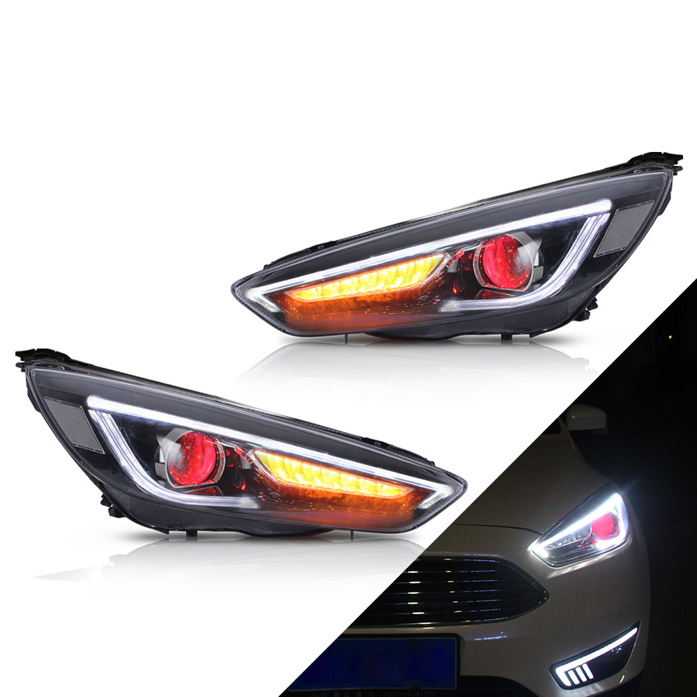 2015-2018 Ford Focus MK3 ST RS Bi-Linsen-Projektionsscheinwerfer schwarz | VLAND (RHD)