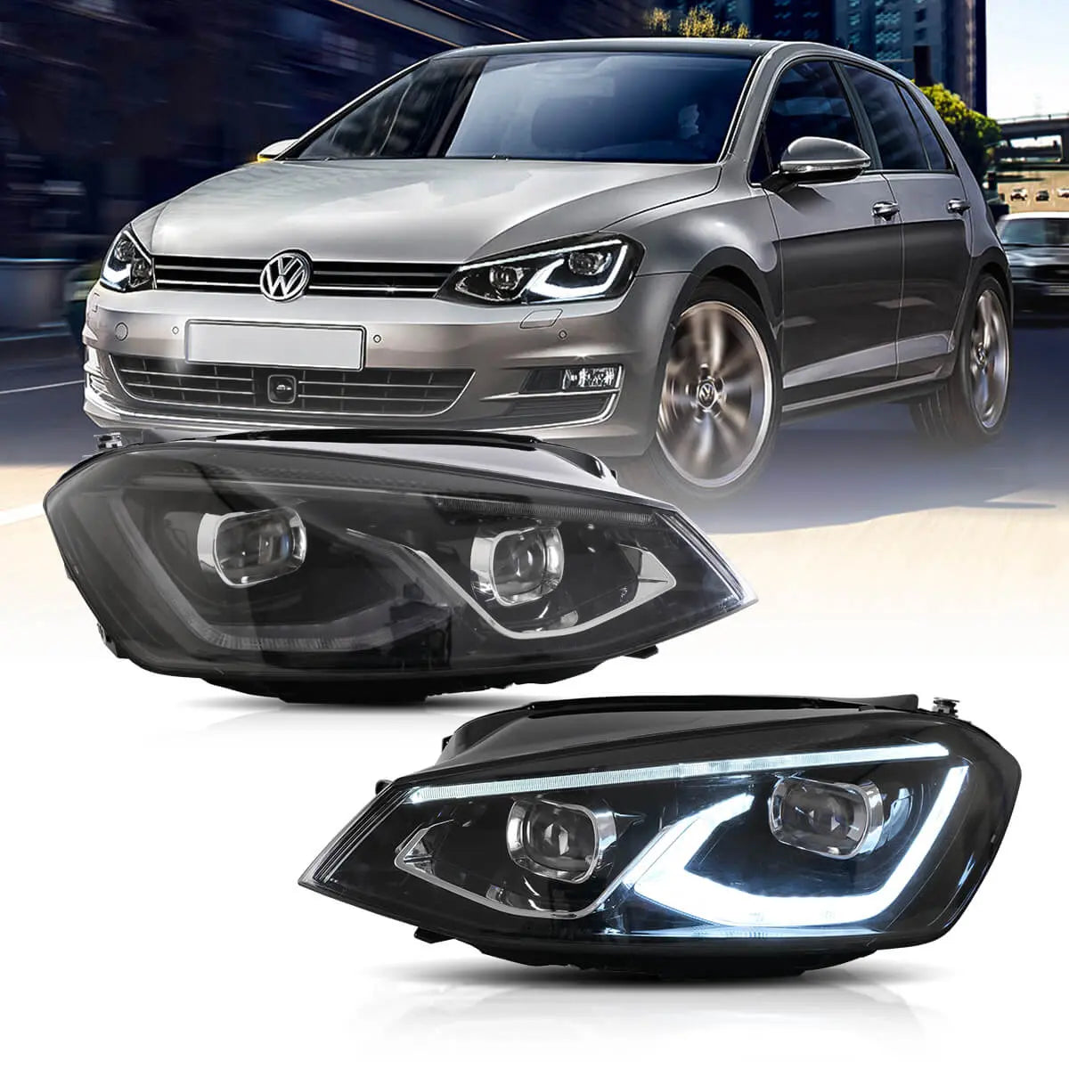 VW Golf Mk7 Esituled EE Sinine DRL LED 2014-2017 | VLAND EU