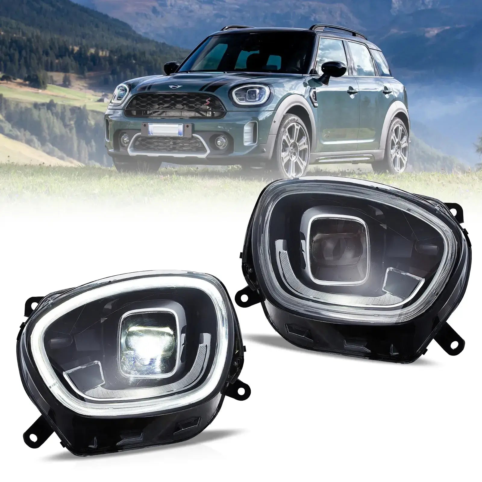 2017-2020 Mini Countryman F60 Full faros delanteros LED de proyector de haz doble | VLAND (LHD)
