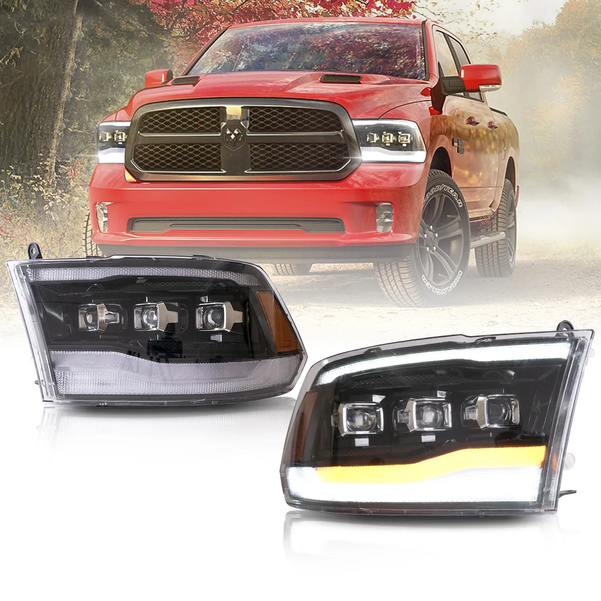 Dodge Ram Scheinwerfer LED Matrix 2009-2018 | VLAND EU