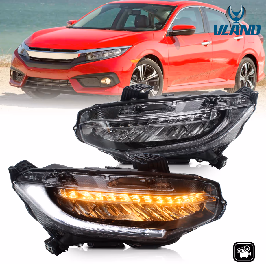 Honda Civic Headlights EU LED 2016-2021 | VLAND EU