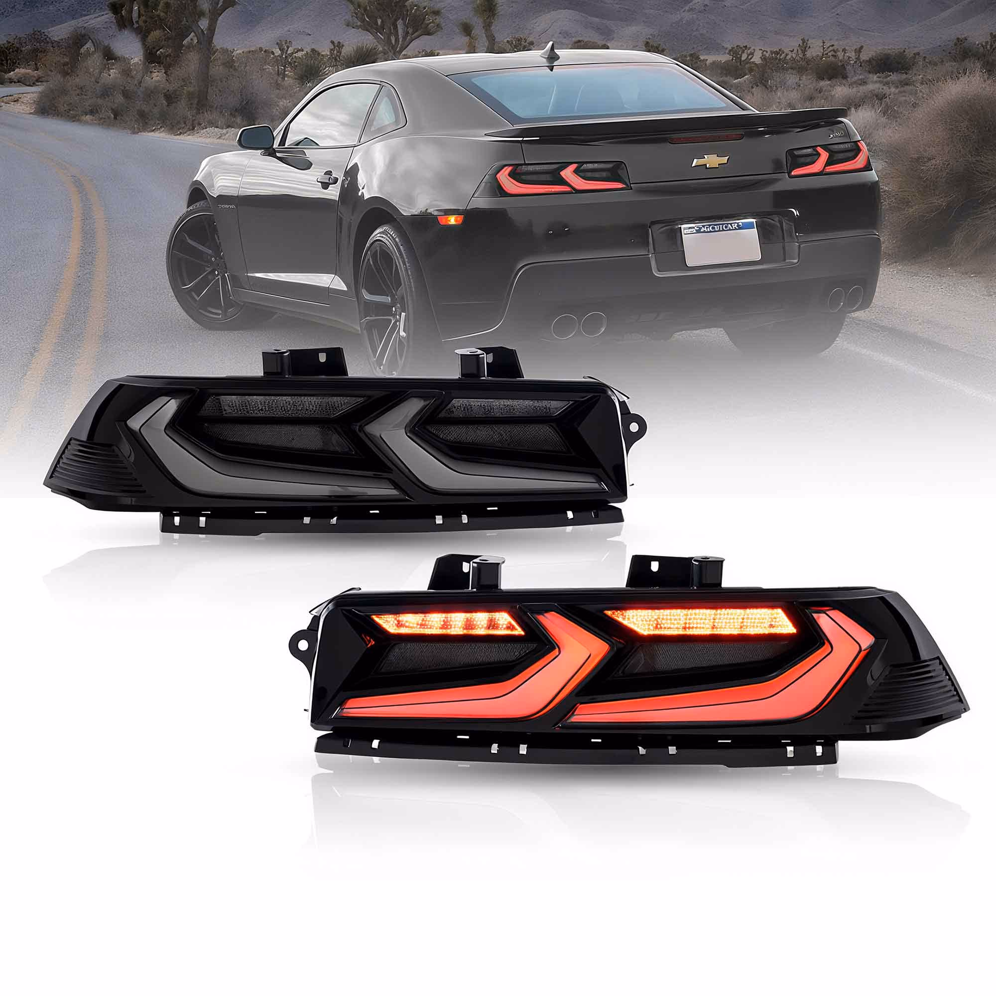 Chevrolet Camaro Taillights LED 2014-2015 | VLAND EU - Red
