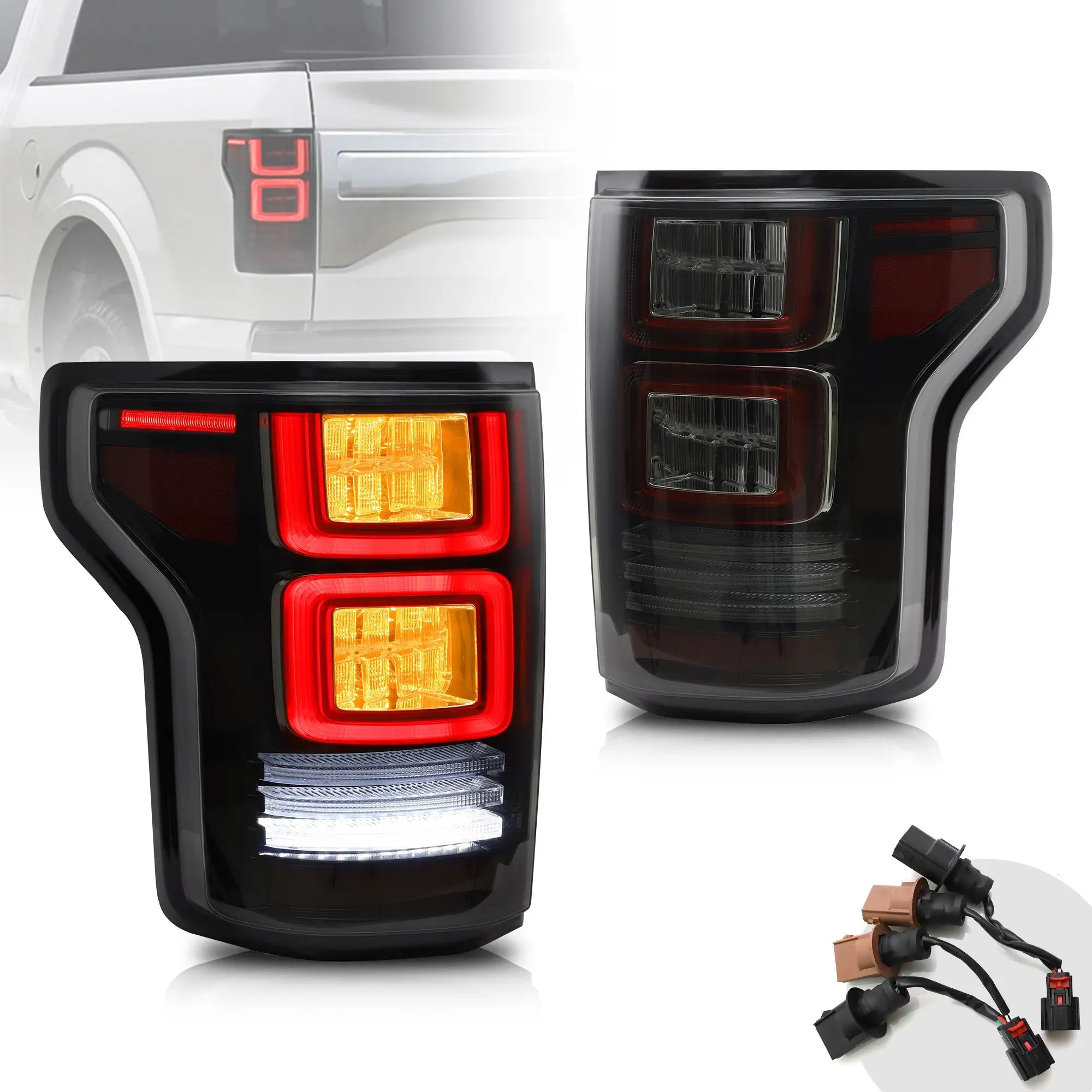 Ford F150 Tail Lights EU LED 2015-2020 | VLAND EU - Smoked