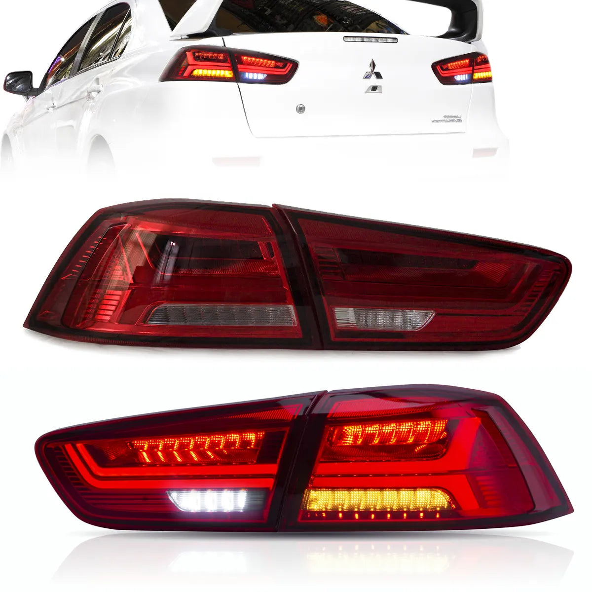Mitsubishi Lancer & EVO X Aizmugurējie lukturi LED 2008-2017 | VLAND EU