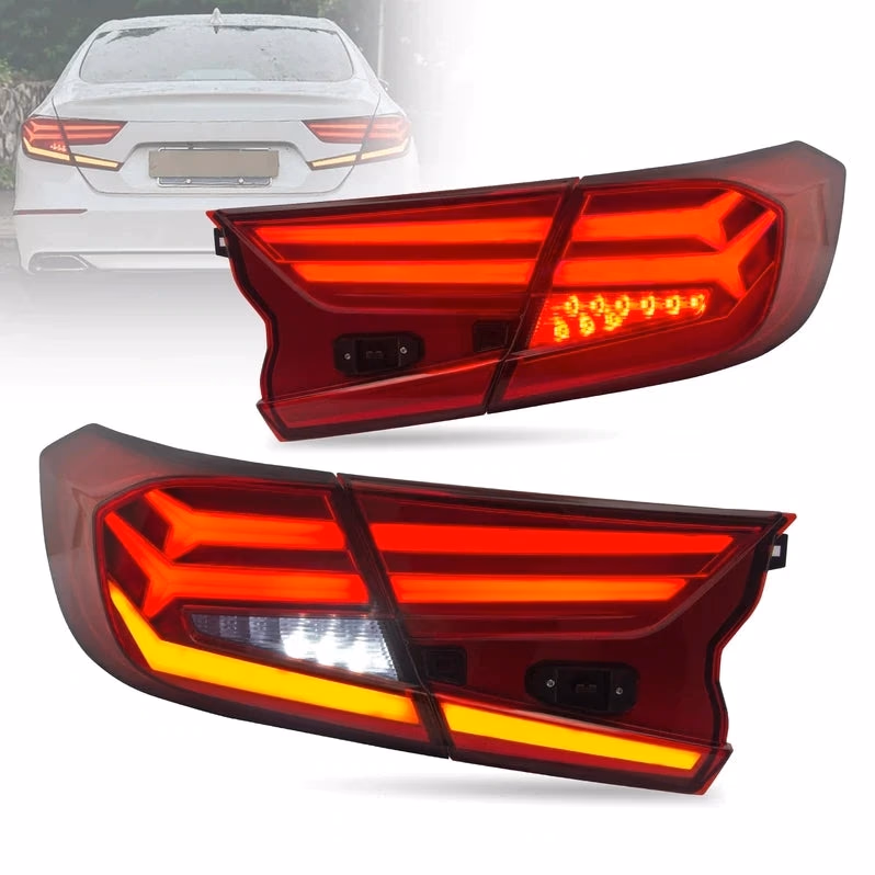 Honda Accord Tail Lights EU Full LED 2018-2021 | VLAND EU - Red